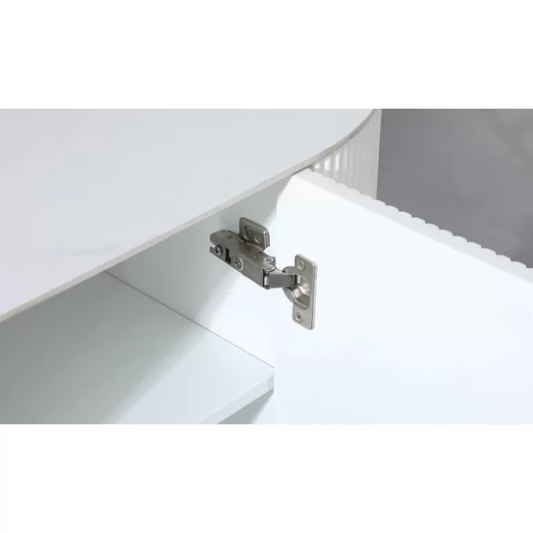 Bahut / Buffet 3 portes plateau céramique mat effet marbre - Aubrey 165cm<Meubles Moss Outlet
