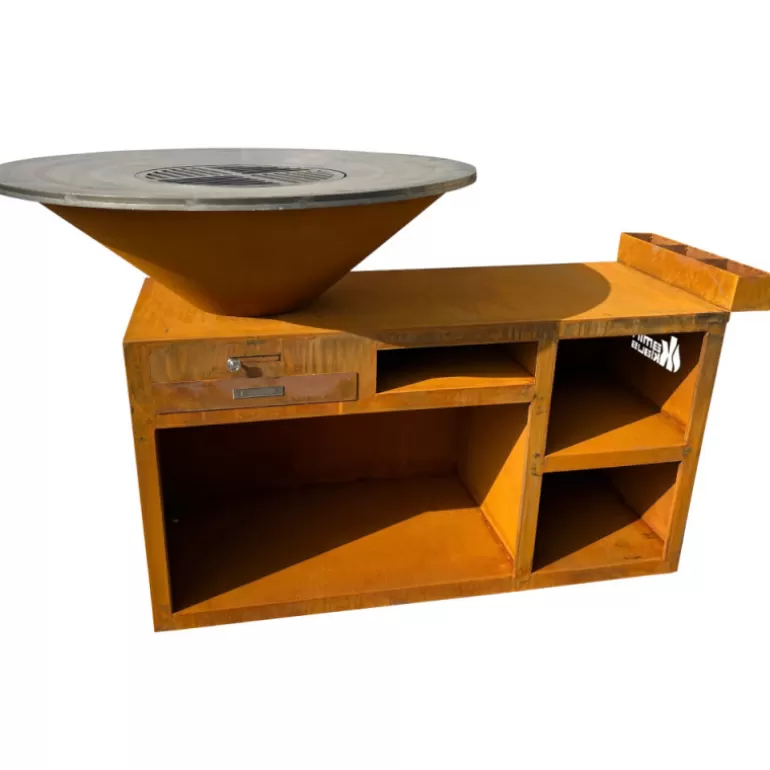 Brasero corten de cuisine pour extérieur - Kamin Karl 4<Meubles Moss Online