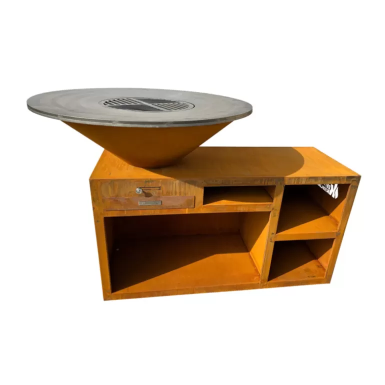 Brasero corten de cuisine pour extérieur - Kamin Karl 4<Meubles Moss Online