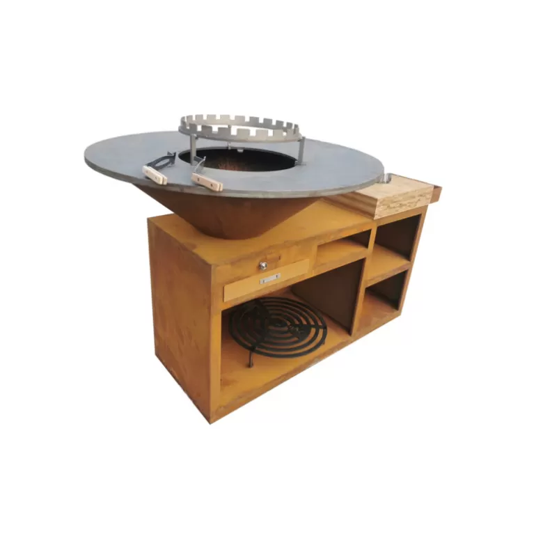 Brasero corten de cuisine pour extérieur - Kamin Karl 4<Meubles Moss Online