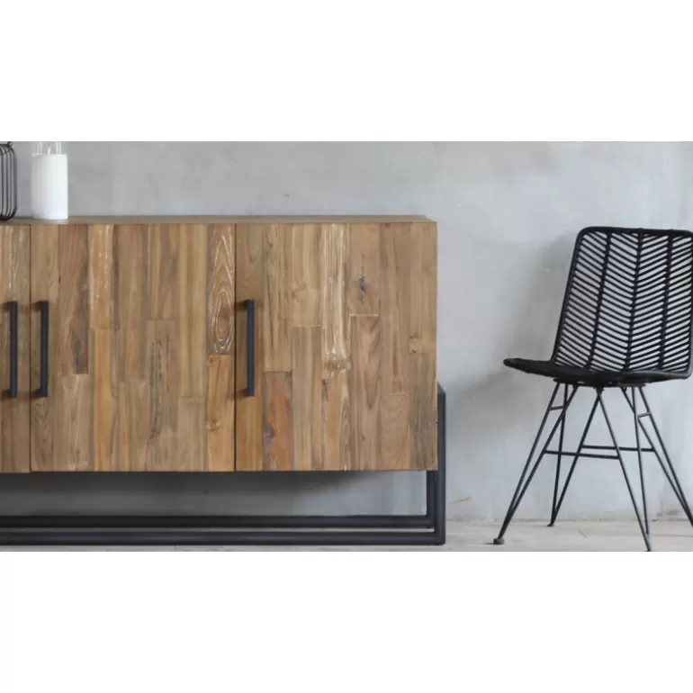 Buffet / Bahut 3 portes bois et métal style industriel - Canberra 166cm<Meubles Moss Cheap