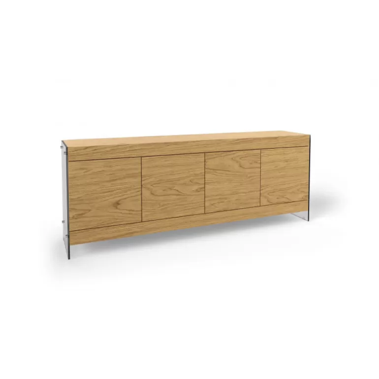 Buffet 4 portes design avec pied en verre - Crystalline<Meubles Moss Best Sale