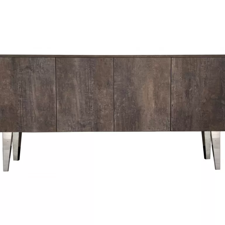 Buffet design 1 porte 4 tiroirs pieds en verre - Crystalline<Meubles Moss Discount