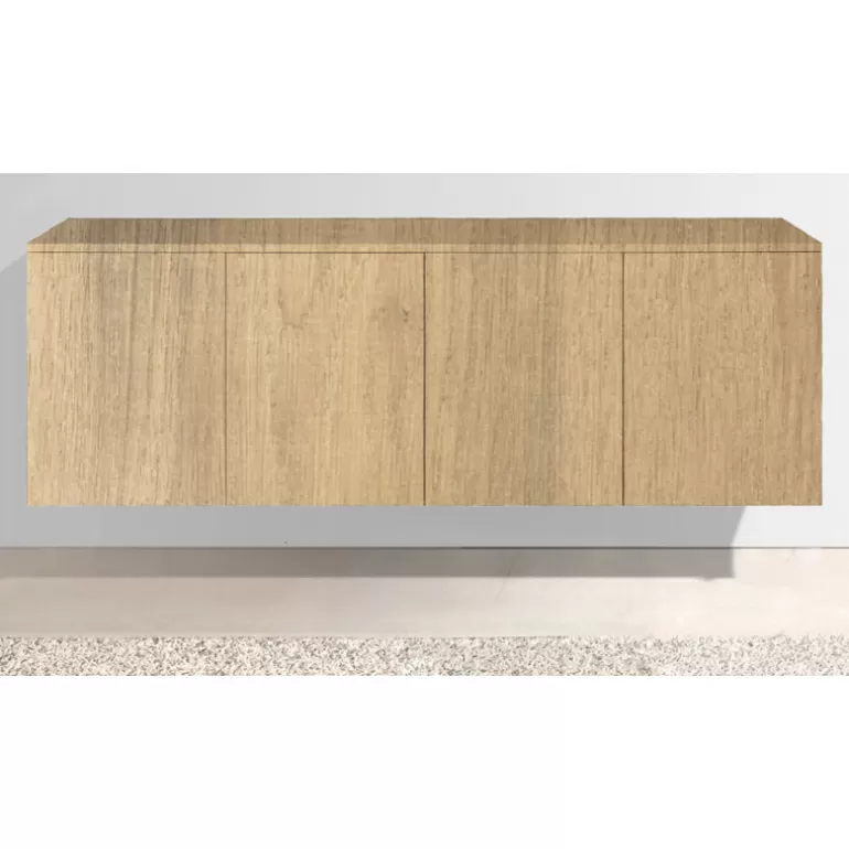 Buffet design 1 porte 4 tiroirs pieds en verre - Crystalline<Meubles Moss Clearance