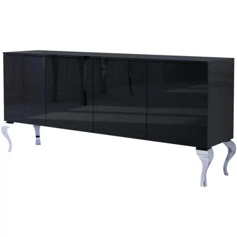 Buffet/bahut design 4 portes laqué blanc ou baroque - Betty<Meubles Moss Flash Sale