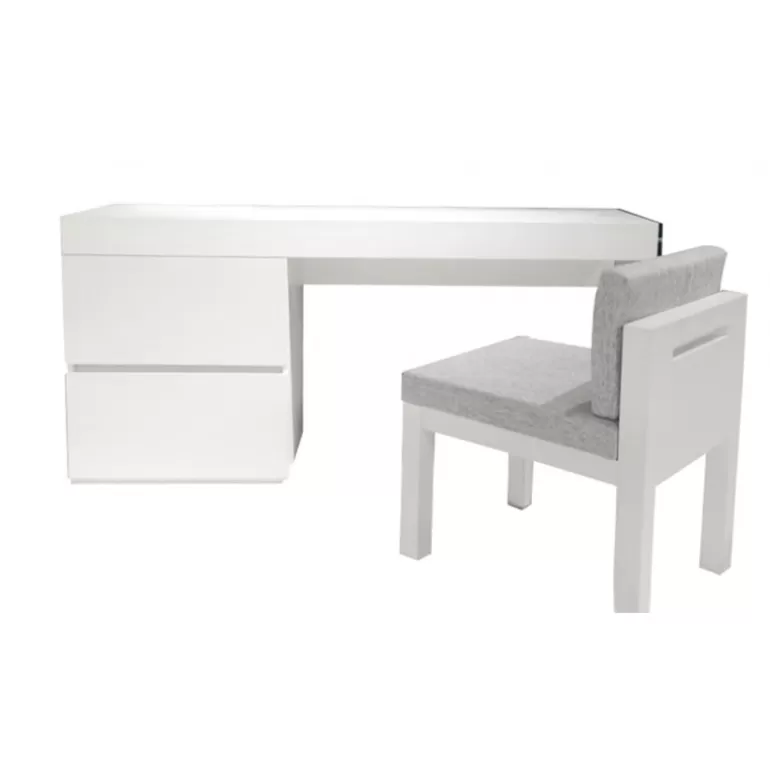 Bureau coiffeuse design et sa chaise - Crystalline 160cm<Meubles Moss Flash Sale