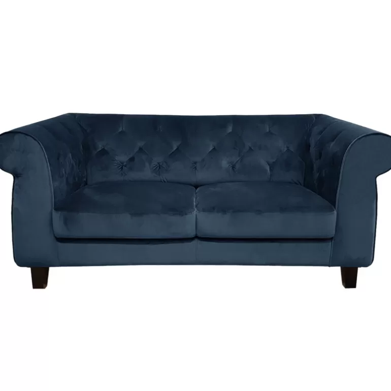 Canapé 2 places chesterfield capitonné en velours - Eriko<Meubles Moss Cheap