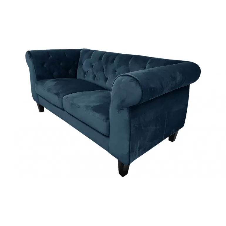 Canapé 2 places chesterfield capitonné en velours - Eriko<Meubles Moss Cheap