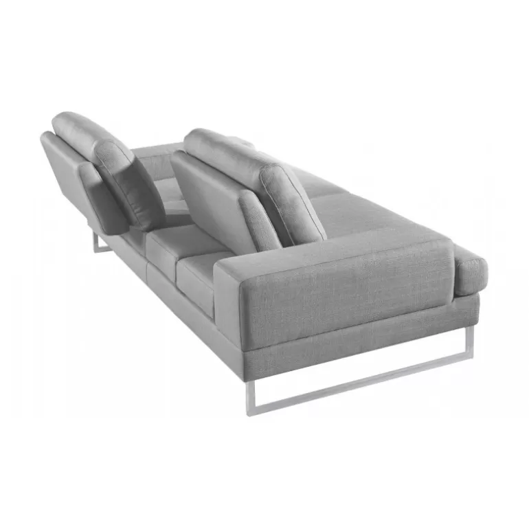 Canapé 3 places tissu avec dossiers modulable - Borgas<Meubles Moss Fashion