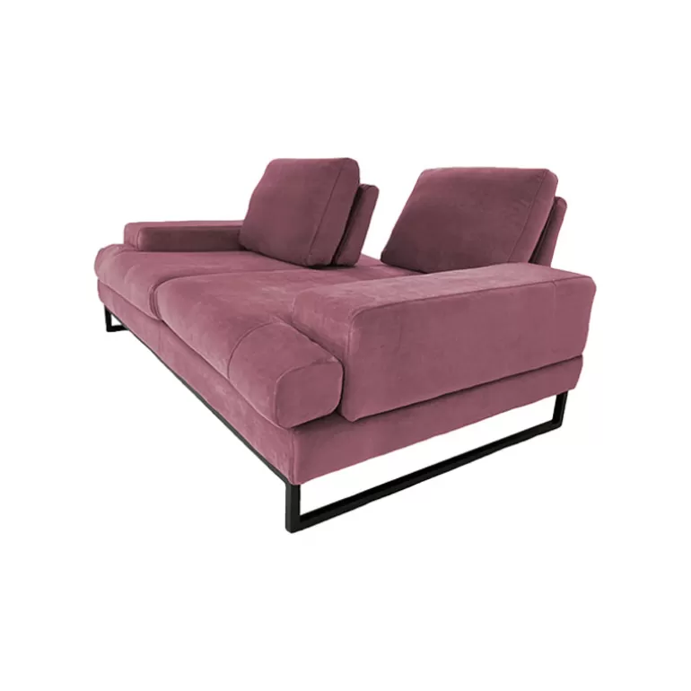 Canapé 3 places velours avec dossiers modulable - Lenny<Meubles Moss Fashion