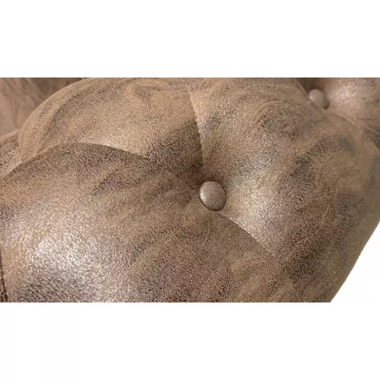 Canapé Chesterfield vintage 2 places aspect vieilli - Liverpool<Meubles Moss Sale