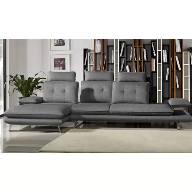 Canape d'angle relax meridienne en tissu dossiers réglables - Kosveg<Meubles Moss Best