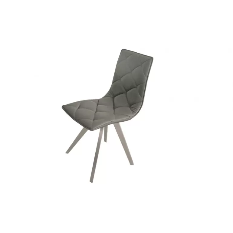 Chaise capitonnée en simili pieds métal brosse - Solvig<Meubles Moss Clearance