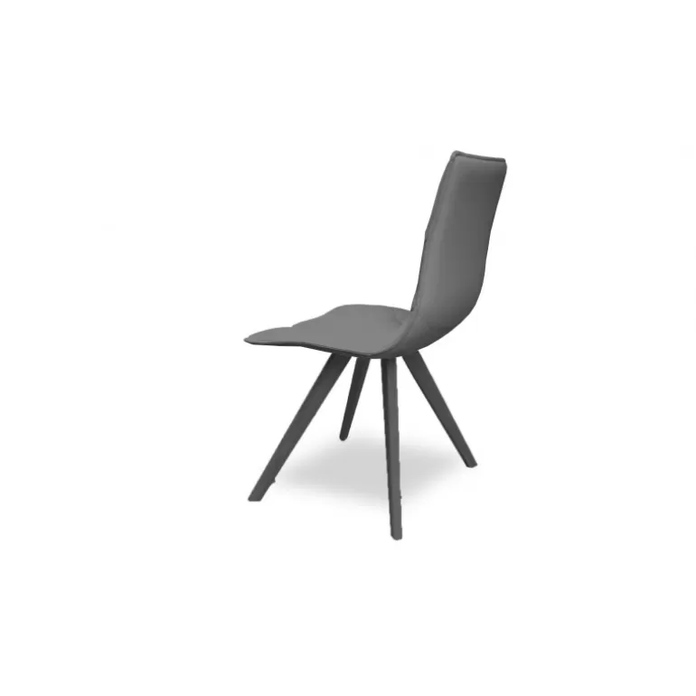 Chaise capitonnée en simili pieds noirs - Solvig<Meubles Moss Best
