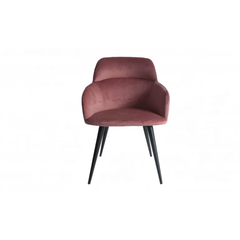 Chaise contemporaine en velours pieds noir - Lisbonne<Meubles Moss Online
