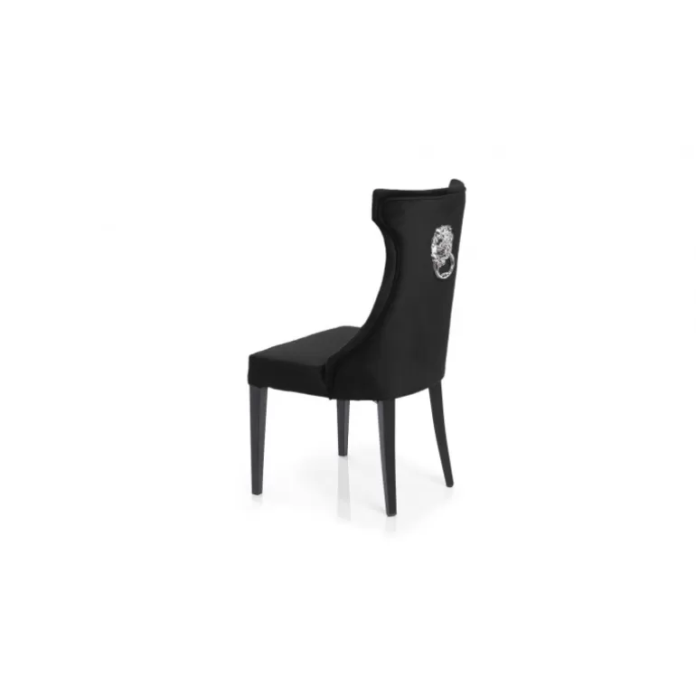 Chaise de salle à manger velours capitonnée strass et poignée Hades<Meubles Moss Outlet