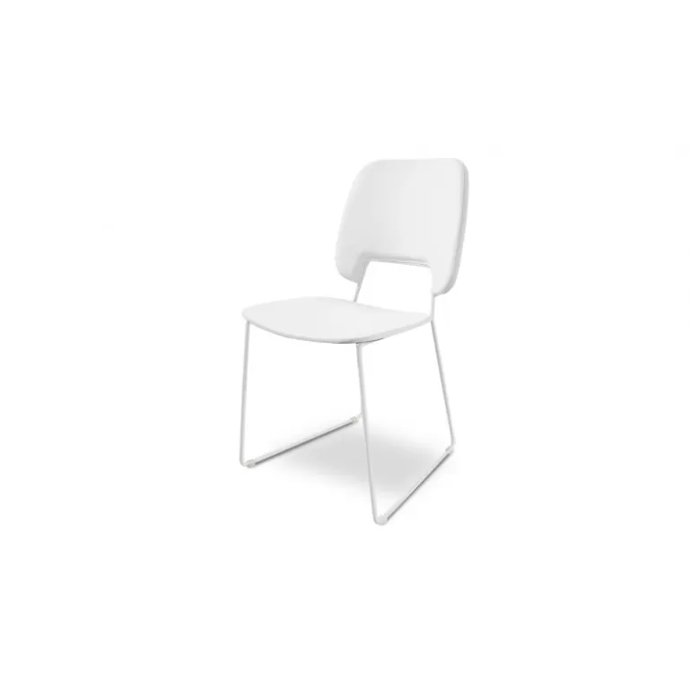 Chaise design simili pied métal coloré - Wainaku<Meubles Moss Best Sale