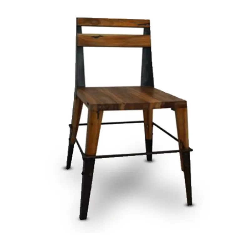 Chaise en bois et métal de style industriel - Plymouth<Meubles Moss Store