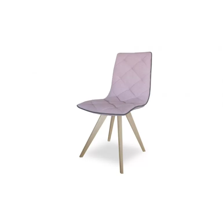 Chaise scandinave tissu pieds bois - Solvig<Meubles Moss Hot