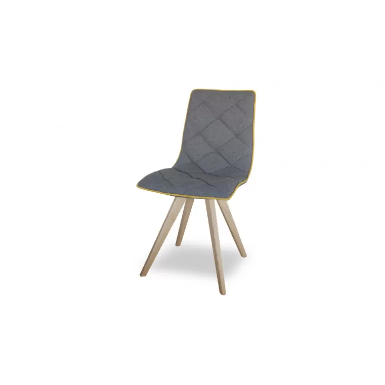 Chaise scandinave tissu pieds bois - Solvig<Meubles Moss Cheap