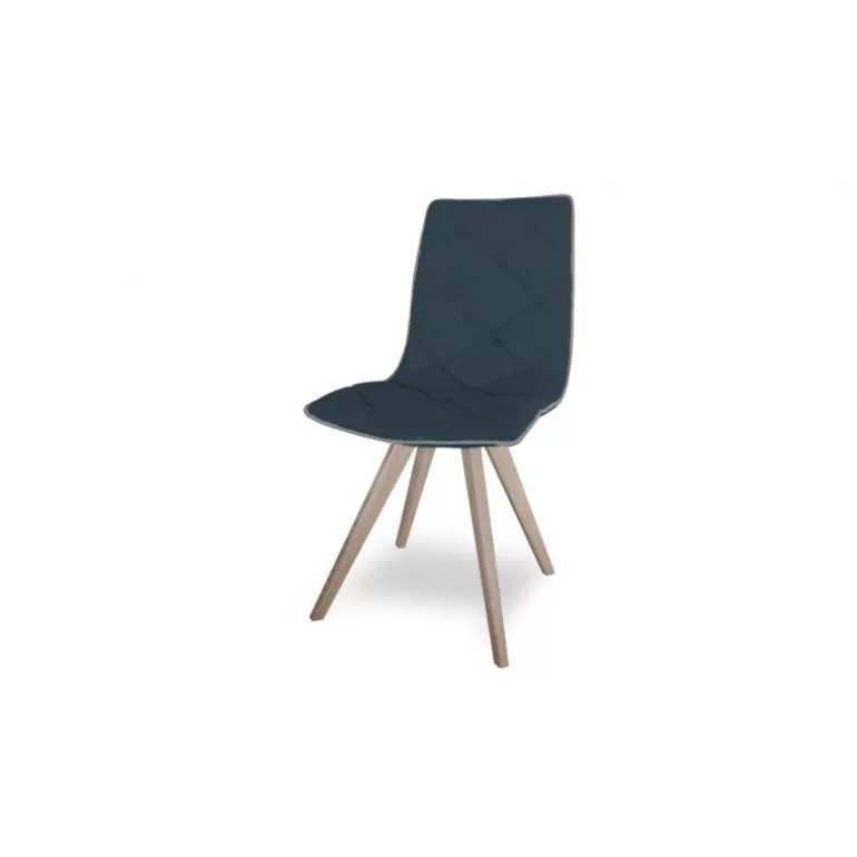 Chaise scandinave tissu pieds bois - Solvig<Meubles Moss Cheap