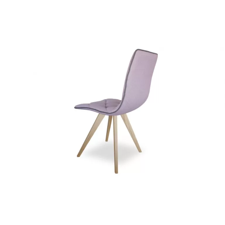 Chaise scandinave tissu pieds bois - Solvig<Meubles Moss Hot