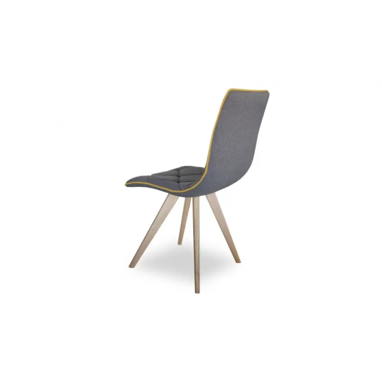 Chaise scandinave tissu pieds bois - Solvig<Meubles Moss Cheap