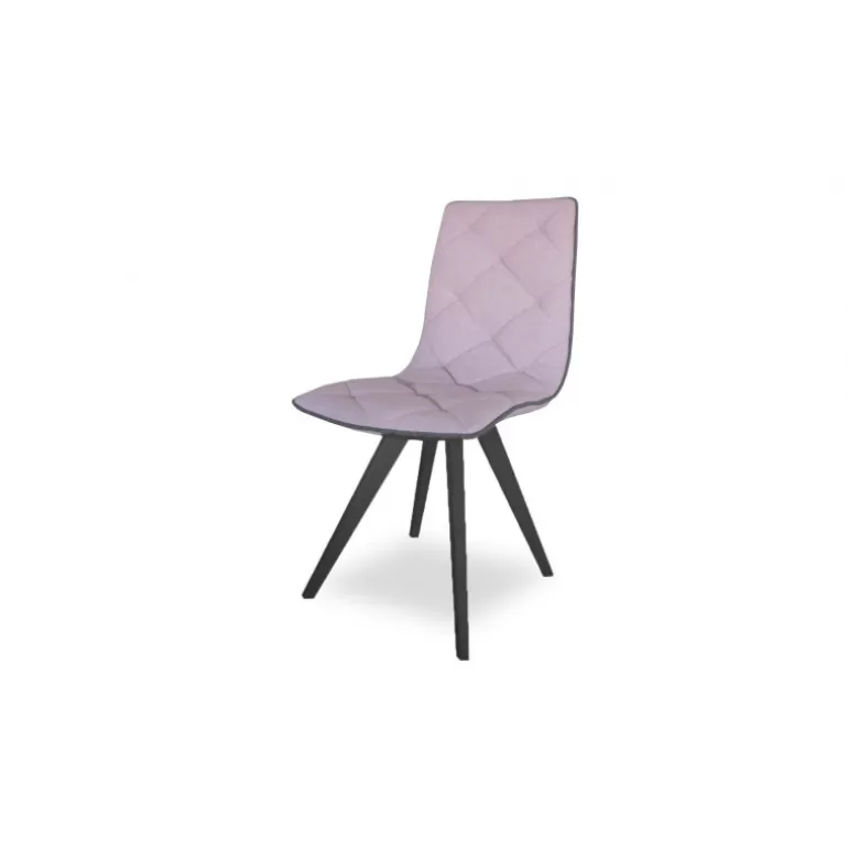 Chaise scandinave tissu pieds noir - Solvig<Meubles Moss Clearance