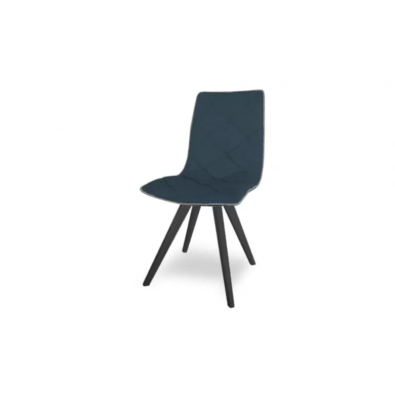 Chaise scandinave tissu pieds noir - Solvig<Meubles Moss Flash Sale