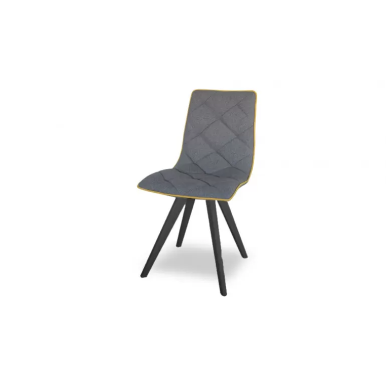 Chaise scandinave tissu pieds noir - Solvig<Meubles Moss Sale