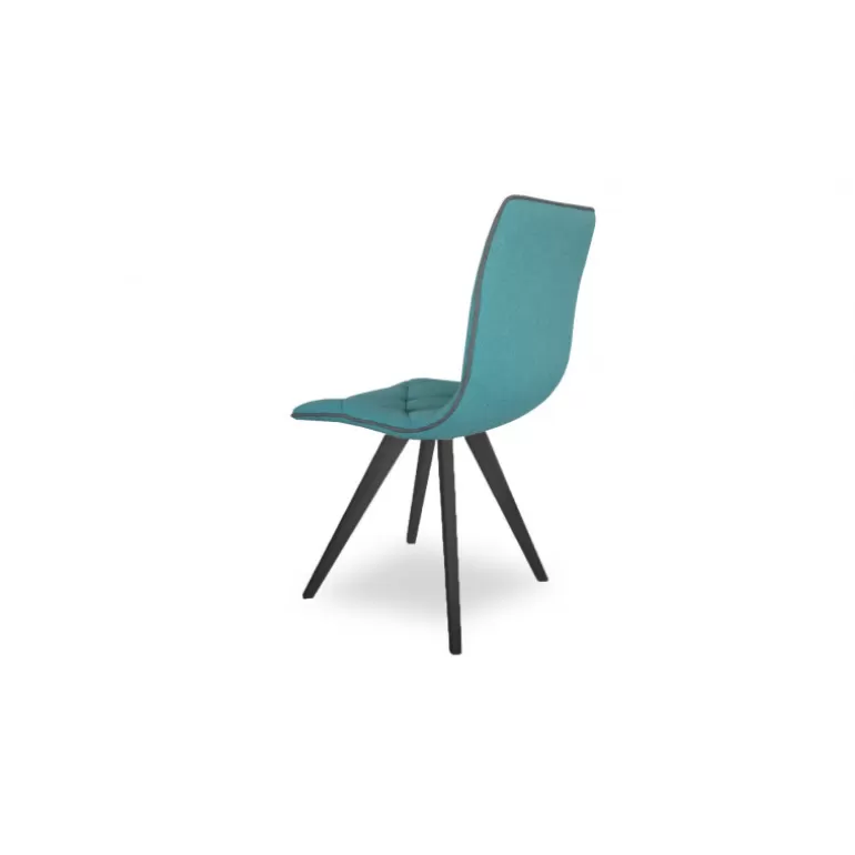 Chaise scandinave tissu pieds noir - Solvig<Meubles Moss Shop