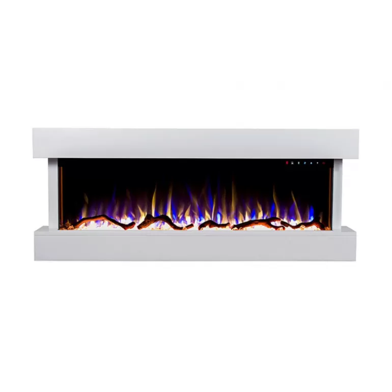 Cheminée éléctrique blanche design - Kamin Berlin Blanche<Meubles Moss Discount