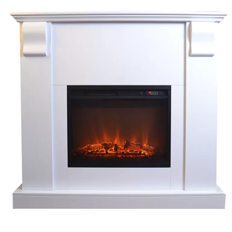 Cheminée éléctrique design à Leds - Kamin Royal White<Meubles Moss Flash Sale
