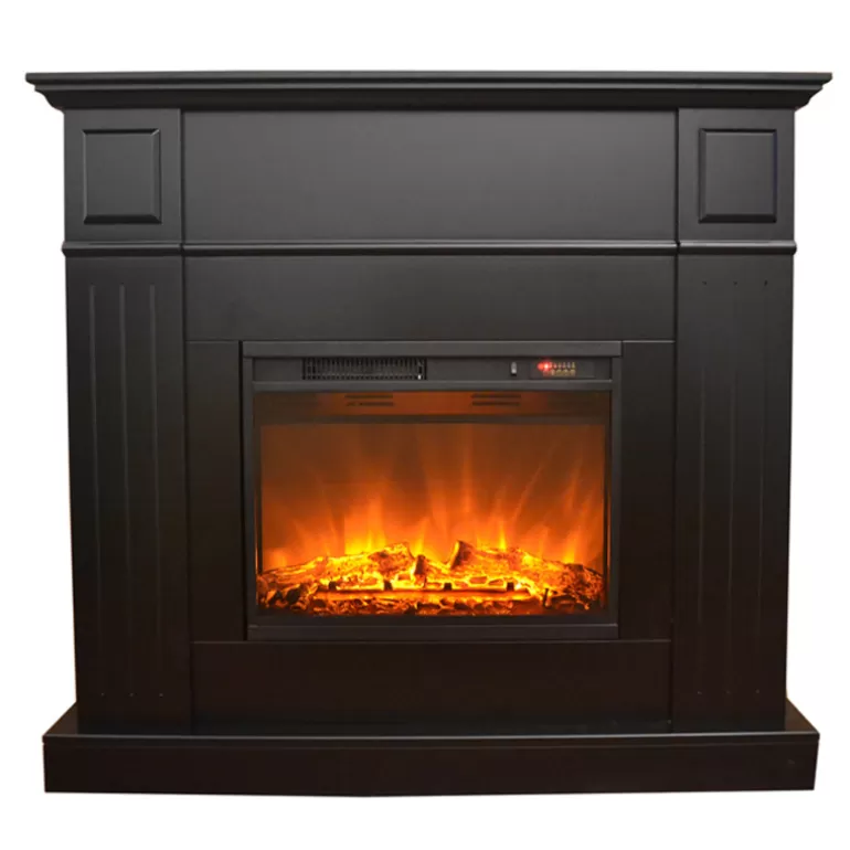 Cheminée éléctrique noire design - Kamin Victoria Black<Meubles Moss Hot