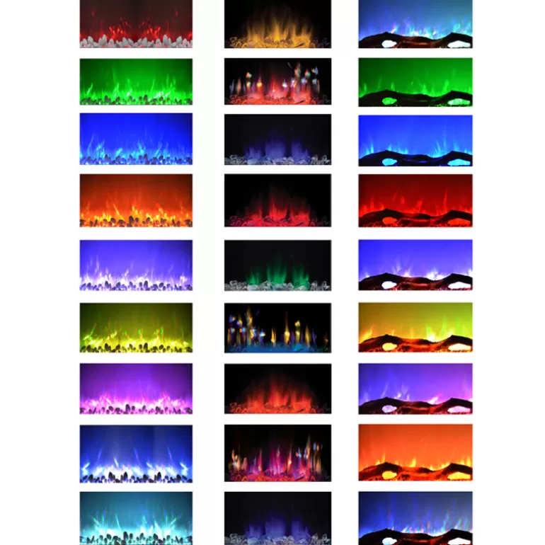 Cheminée électrique arrondie LED multicolores - Kamin Curve 36<Meubles Moss Shop