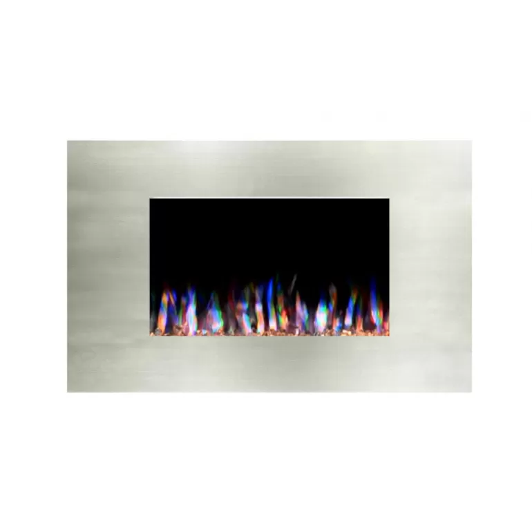 Cheminée électrique avec façade inox 90 cm - Kaminox 36<Meubles Moss Best