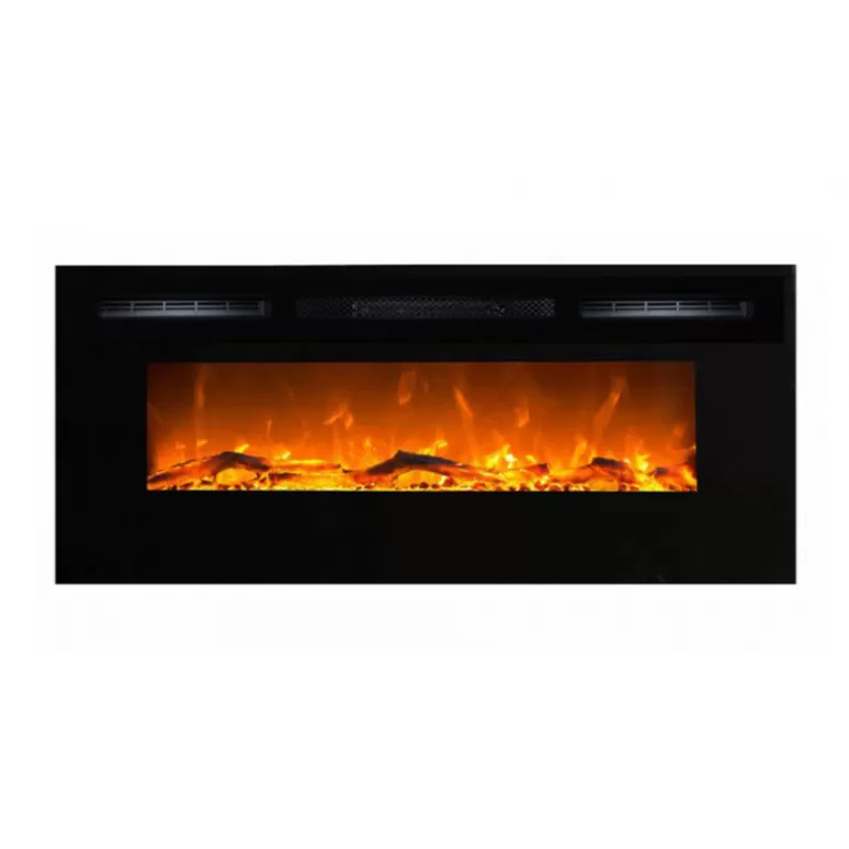 Cheminée électrique encastrable 128 cm - Kamin Black NICE 50<Meubles Moss Online