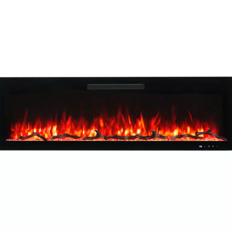 Cheminée électrique encastrable 153 cm - Kamin Hendrik Noir 60<Meubles Moss New