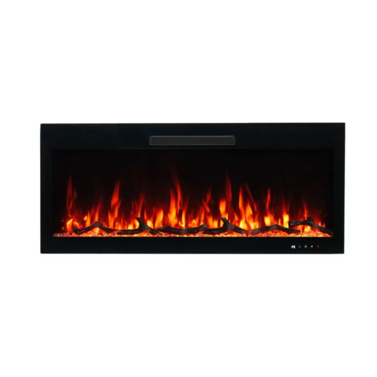 Cheminée électrique encastrable 107 cm - Kamin Hendrik Noir 42<Meubles Moss Cheap