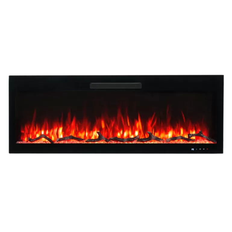 Cheminée électrique encastrable 127 cm - Kamin Hendrik Noir 50<Meubles Moss Discount