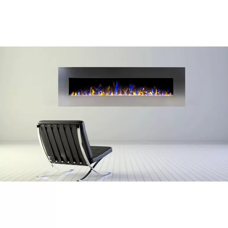 Cheminée électrique encastrable 183 cm - Kamin Inox NICE 72<Meubles Moss Cheap