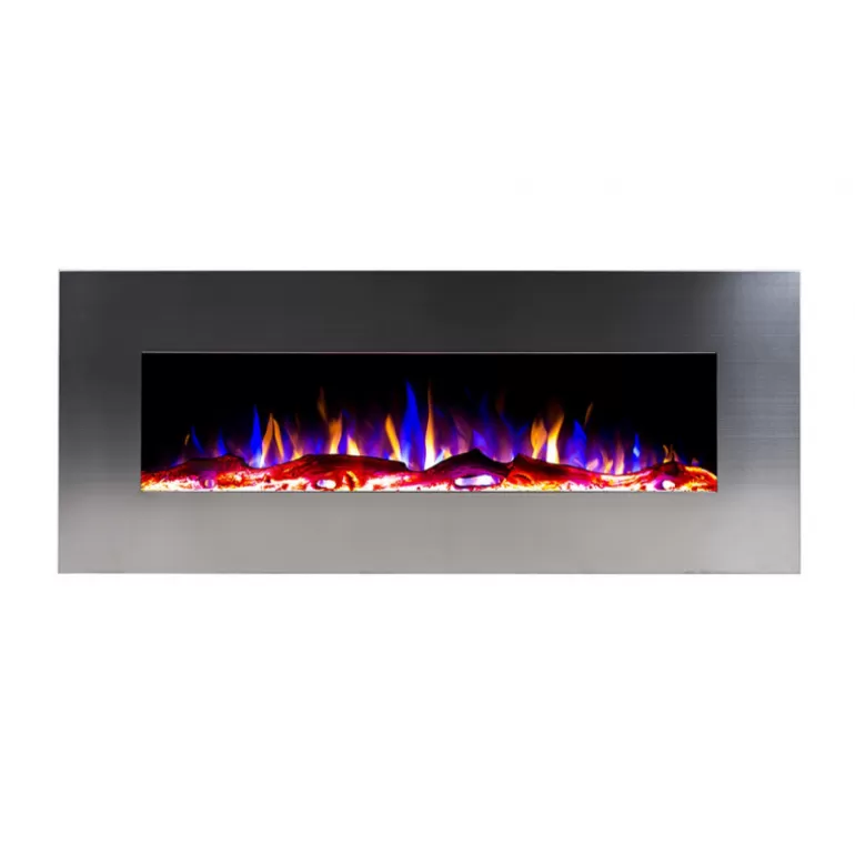 Cheminée électrique encastrable 153 cm - Kamin Inox NICE 60<Meubles Moss New