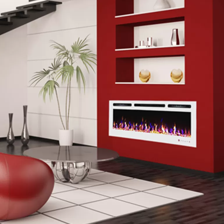 Cheminée électrique encastrable - Kamin NICE 50 White<Meubles Moss Best