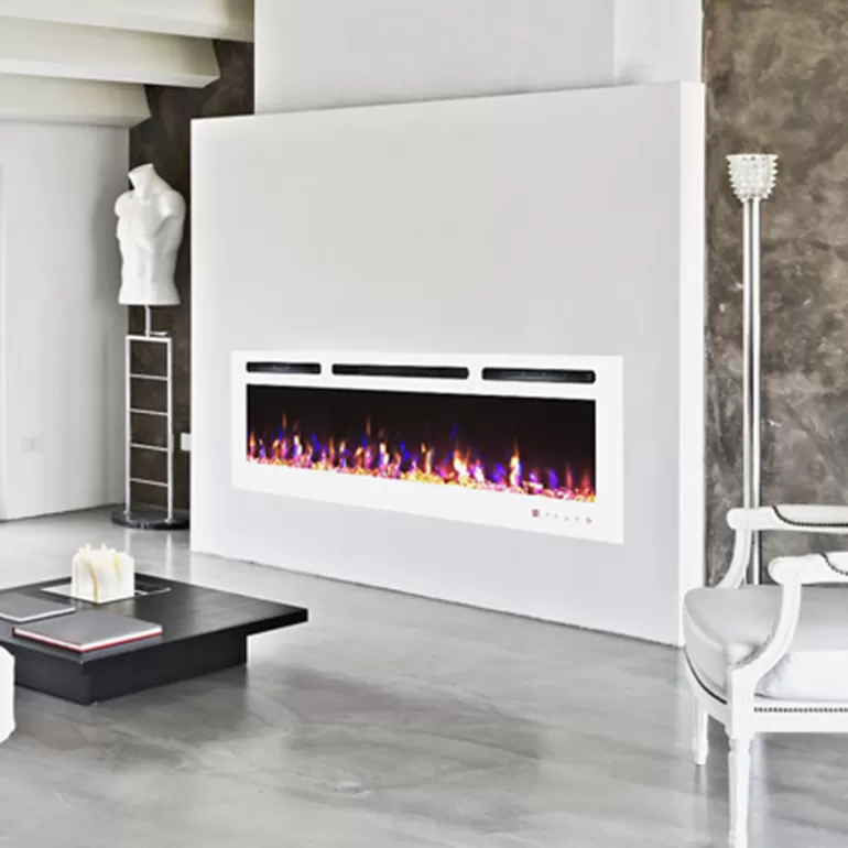 Cheminée électrique encastrable - Kamin NICE 72 white<Meubles Moss Cheap