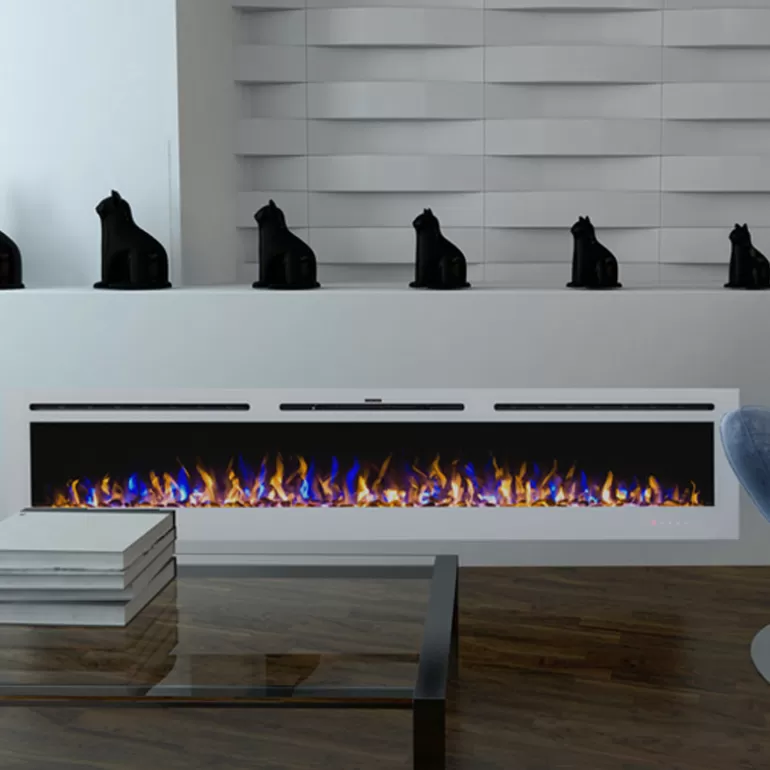Cheminée électrique encastrable 254cm - Kamin NICE 100 white<Meubles Moss Sale