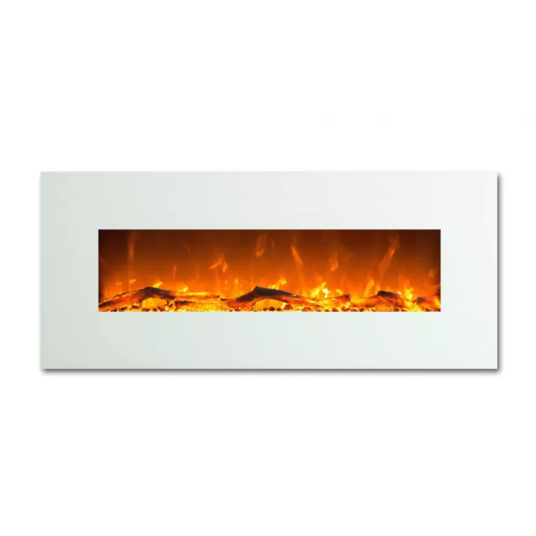 Cheminée électrique façade blanche 128cm - Kamin blanca 50<Meubles Moss Discount