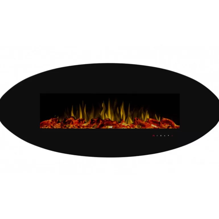 Cheminée électrique ovale 120 cm - Kamin oval 47<Meubles Moss Store