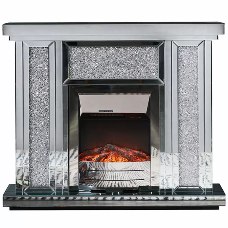 Cheminée miroir électrique - Anais<Meubles Moss Discount
