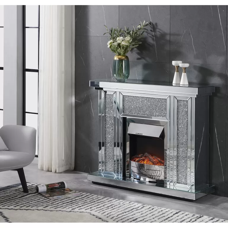 Cheminée miroir électrique - Anais<Meubles Moss Discount