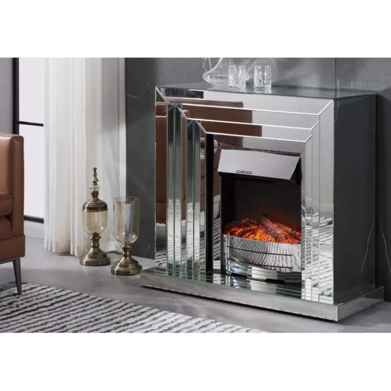 Cheminée miroir électrique- Claudia<Meubles Moss Discount